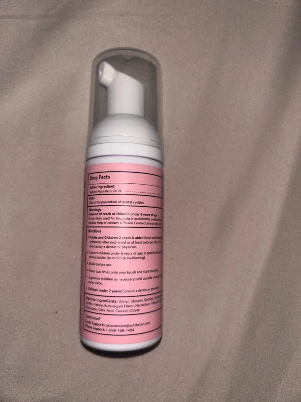 Autobrush Fluoride Foaming Toothpaste for Kids, Bubblegum 1.69 fl oz